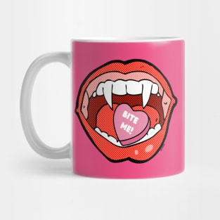 Bite Me Valentine Fangs Mug